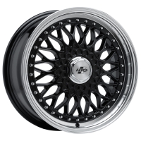HTG RS Klassik Felge 7,5x17 LK 4x100 ET35 Schwarz
